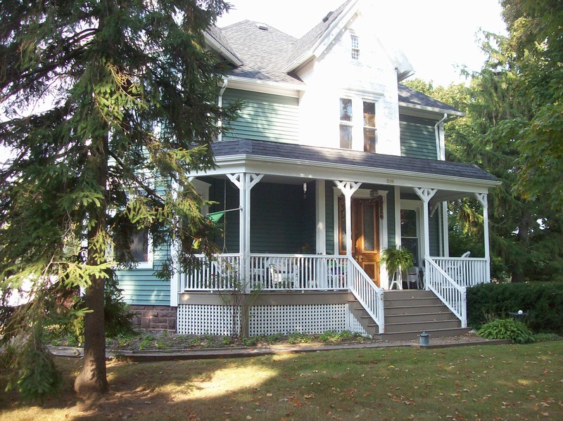 Front View featuring one of the three lovely porches 
