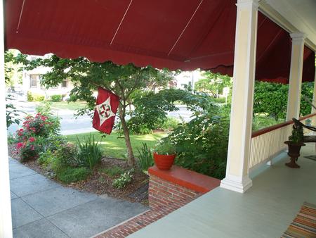 Under the awnings