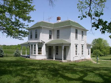 view of farmhouse from southwest
