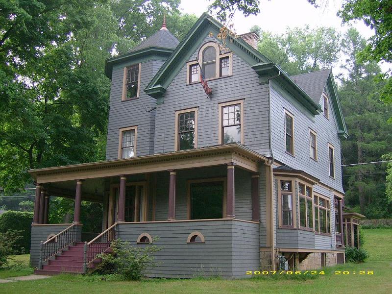 Northeast view showing Front and Side Entrances