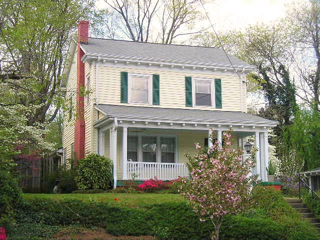 Front view with porch