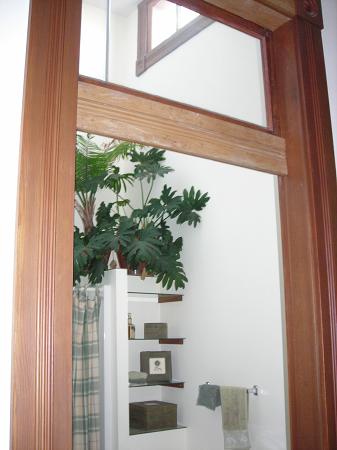 Upstairs bathroom with skylight