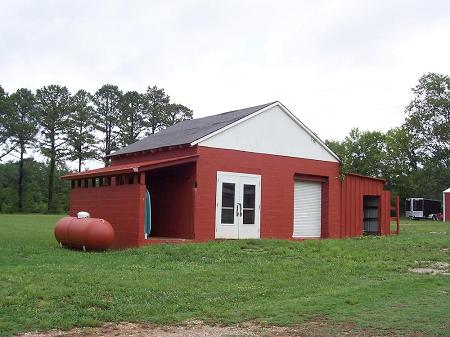 This is the original boiler house for the Plevna School.
