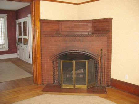 Fireplace on main