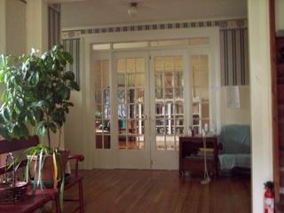 french doors to the library