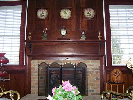 Paneled over mantel