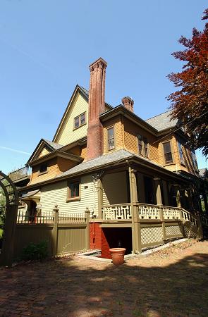 Back yard and side porch