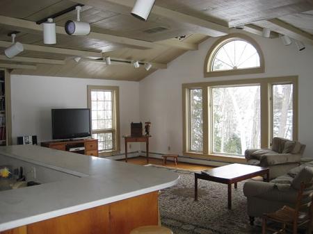 Family room with views of the lake