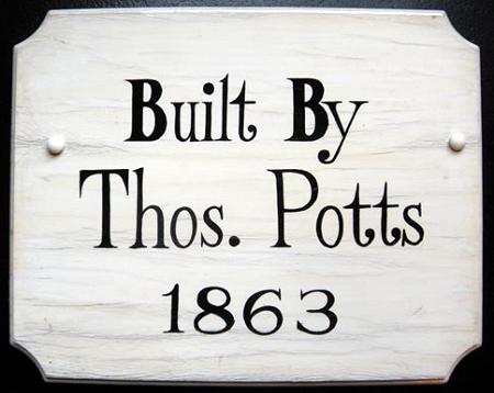 Historic House Sign - Thomas Potts House