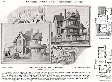 The image and floor plan in the George F. Barber Book circa 1900