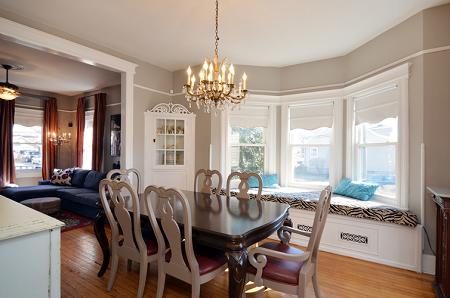 Dining Room with window seat