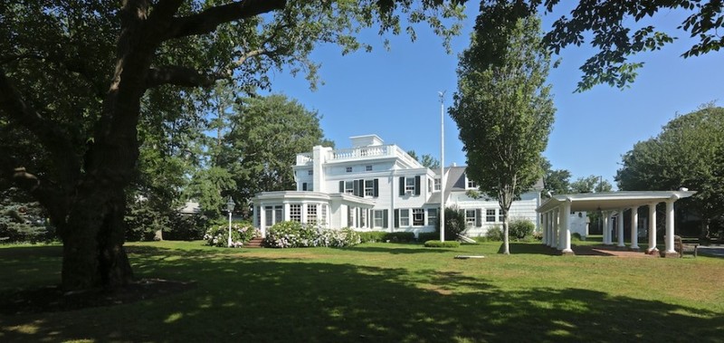 The Rogers Mansion was built in 1843 with many colonial revival additions added later.