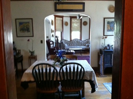 Through dining room to parlor