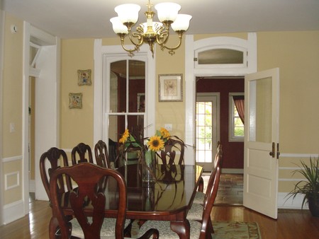 Dining Room w/transoms & china cabinet
