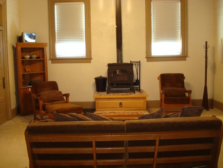 Den Area with Wood Burning Stove