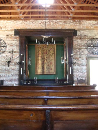 Toward the alter.